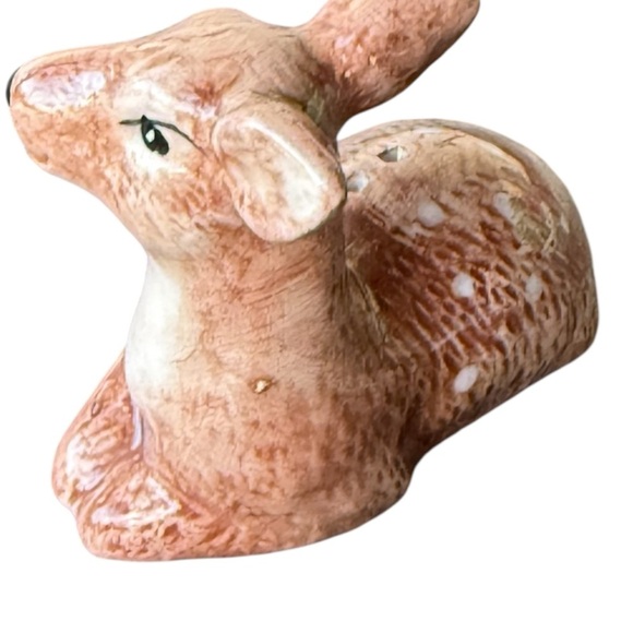 Robert Stanley Deer Salt & Pepper Shaker with Tree Dish Set  No chip. Immaculate - Picture 7 of 9